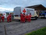 Unser LKW war bis oben hin gefüllt, auch die Betten wurden für Helfer benötigt zum kurz ausruhen.